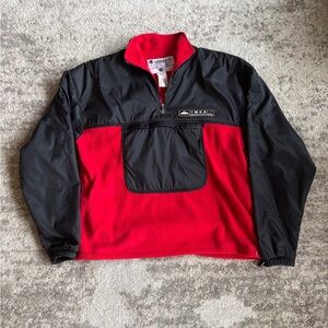 Vintage Men’s Champion YMCA Fleece Polyester 1/4 Zip Pullover Jacket